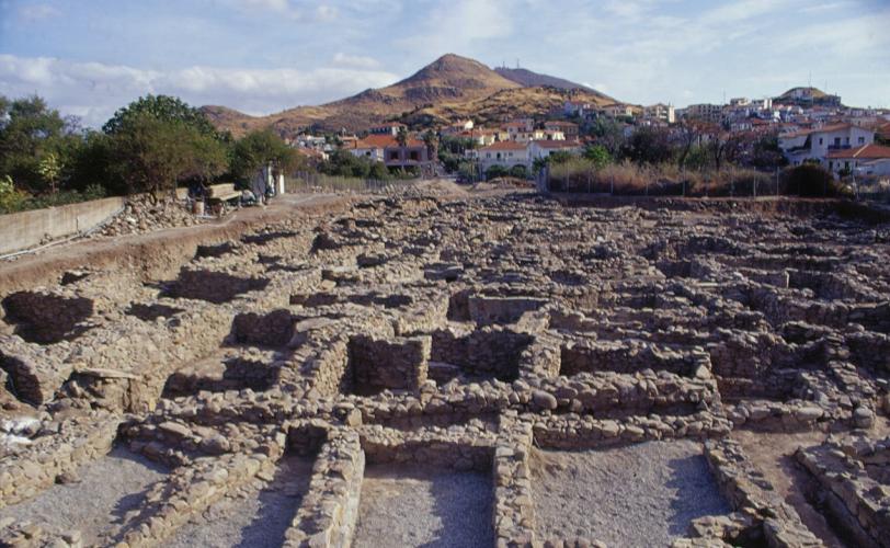 Φωτογραφική άποψη του νότιου τμήματος του αρχαιολογικού χώρου.