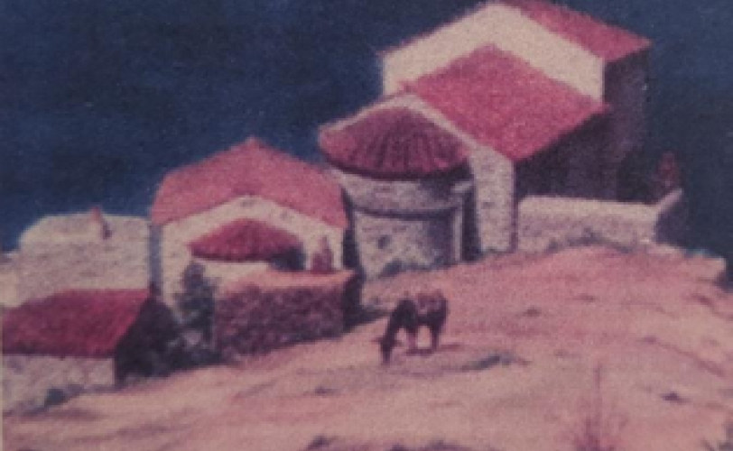 Ζωγραφικός πίνακας με απεικόνιση των Ι.Ν. των Πέντε Μαρτύρων και της 