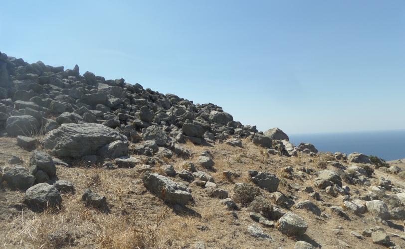 Τμήμα του βόρειου τείχους του οχυρού