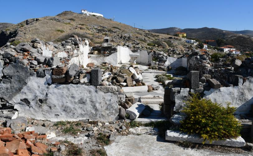 Ο Ι.Ν.των Πέντε Μαρτύρων. Άποψη από τα δυτικά