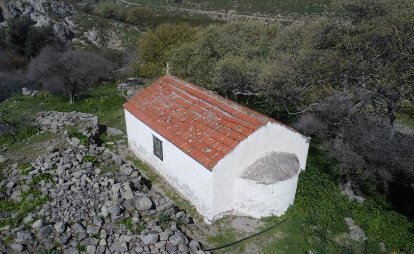 Άποψη του ναΐσκου της Κοίμησης Θεοτόκου όπως διατηρείται σήμερα